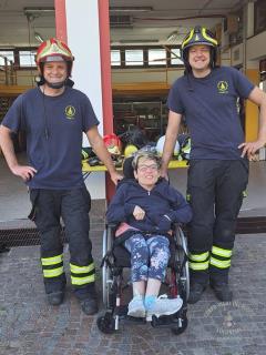 Visita Caserma V.F. Piné associazione ANFFAS